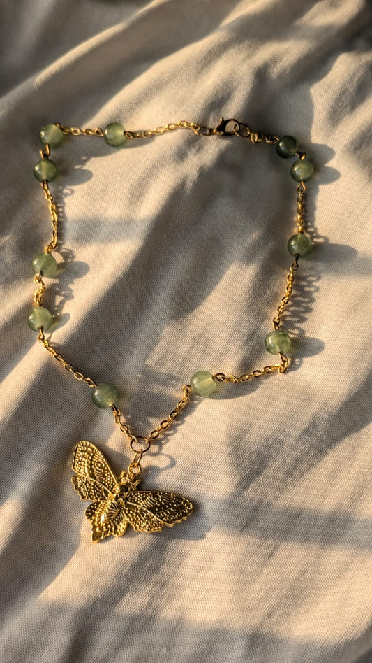 Eden Gold Moth Necklace